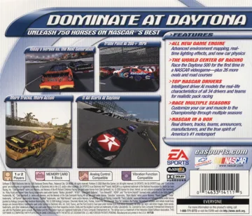 NASCAR 2001 (US) box cover back